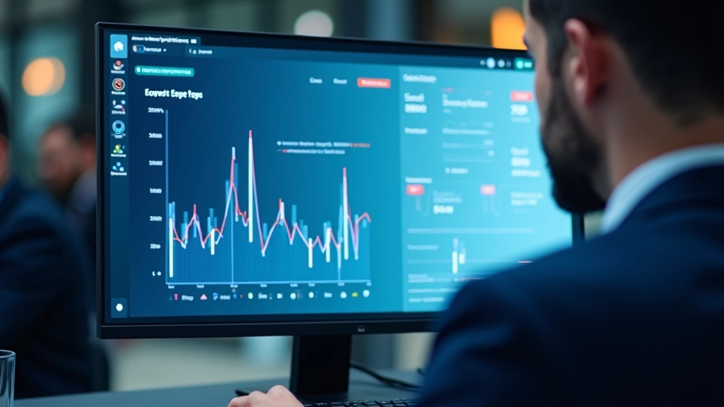 Données statistiques affichées sur un écran moderne, analyse financière détaillée avec chiffres et pourcentages
